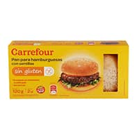 Pan para hamburguesas Carrefour 120g. sin TACC y sin lactosa