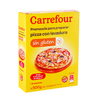 Premezcla para pizza Carrefour 500g. sin TACC y sin lactosa