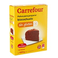 Premezcla para bizcochuelo Carrefour chocolate 480g. sin TACC