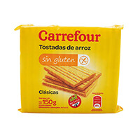 Tostadas de arroz Carrefour clásicas 150g. sin TACC 