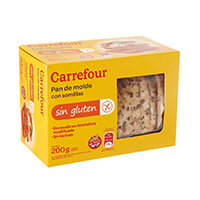 Pan de mesa Carrefour semillas 200g. sin TACC y sin lactosa